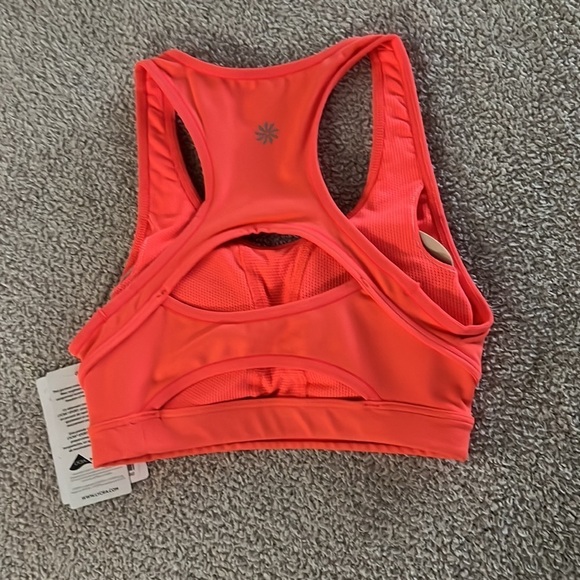Athleta Double Dare Sports Bra Size XXS Neon Orange - Picture 5 of 5